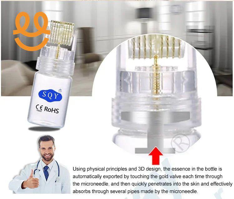 Bottle Derma Roller, Skin Rejuvenation, Anti-Aging Facial Treatment Tool
